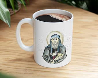Koffiemok met citaat van St. Paisios: orthodox-christelijk geschenk orthodoxe heilige