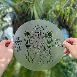 St. Johannes de Doper en voorloper Koliva-stencil Orthodoxe sjabloon voor Koliva