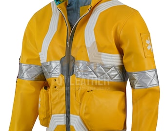 Cyberpunk Edgerunners David Martinez Inspired Cosplay Jacket: Handmade Vegan Leather Neon Coat Halloween Costume Gift