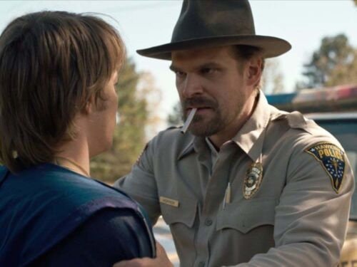 Jim Hopper Hawkins Police Chief Shirt from Netflix Stranger Things State Of Indiana DT Demogorgon Things Halloween Costume Cosplay