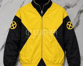 Chaqueta bomber amarilla y negra de X-Men 97, cortavientos inspirado en los cómics, chaqueta de cosplay estilo Wolverine, abrigo urbano unisex.