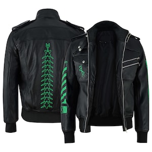 Cyberpunk Edgerunners David Martinez Cosplay Jacket: Handmade Leather Hoodie