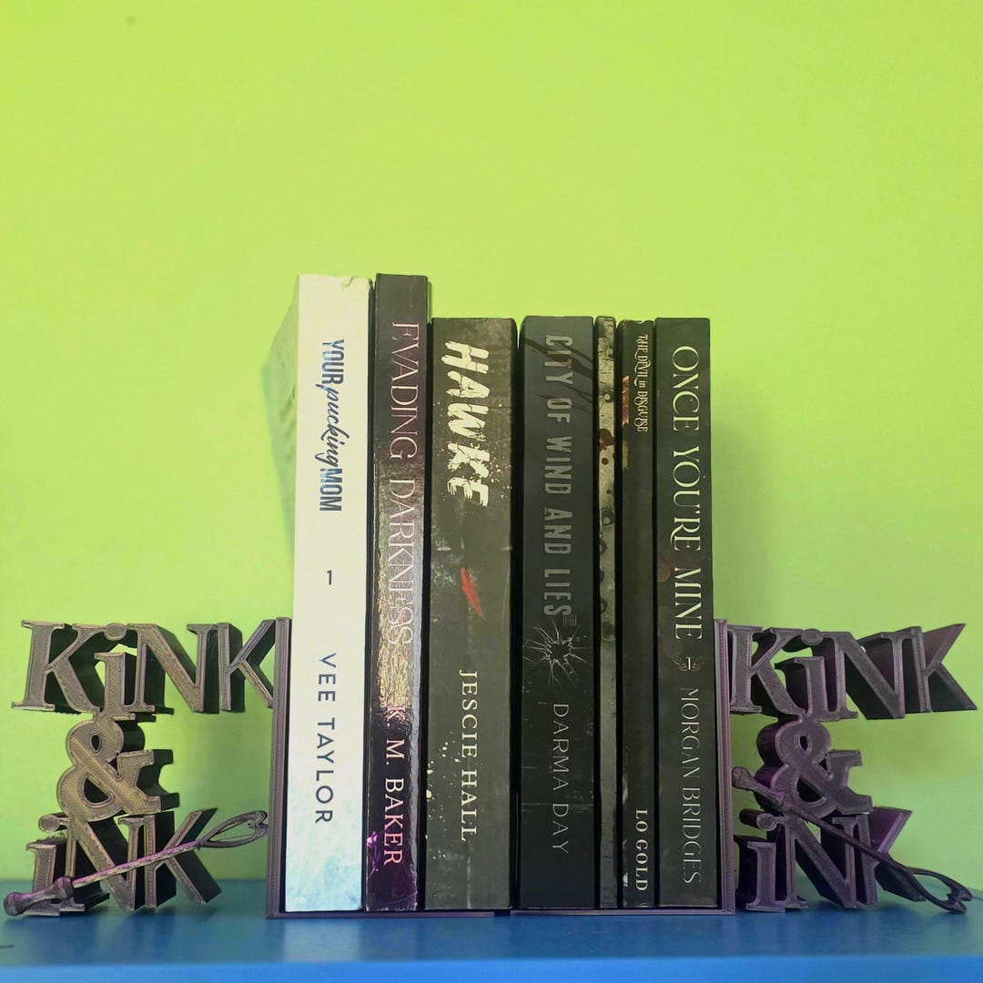 Left Bookend Pair (left and Right) Kink & Ink Bookends - Etsy