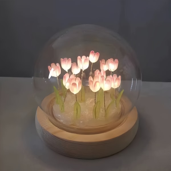 Tulip Night Light, Bedside Lamp, Customized Night Lamp, Gift for Mom, Romantic Valentine's Day Gift, Thoughtful Present for Lover, Gifts