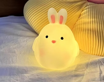 Cute Rabbit Night Light, Handmade, Rabbit Light Bunny Night Light, Cute Light Up Rabbit Light, Birthday Gifts, Gift for Sisters, Gifts