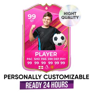 Benutzerdefinierte Futties Style 2025 Fußballkarte, benutzerdefinierte digitale Fußballspielerkarte, bearbeitbare Fußballkarte, druckbare Fußballspielerkarte