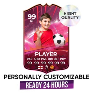 Fußball Geschenk 2025 Prime Hero Style Fußballkarte, benutzerdefinierte digitale Fußballkarte, bearbeitbare Spielerkarte, druckbare Fußballspielerkarte