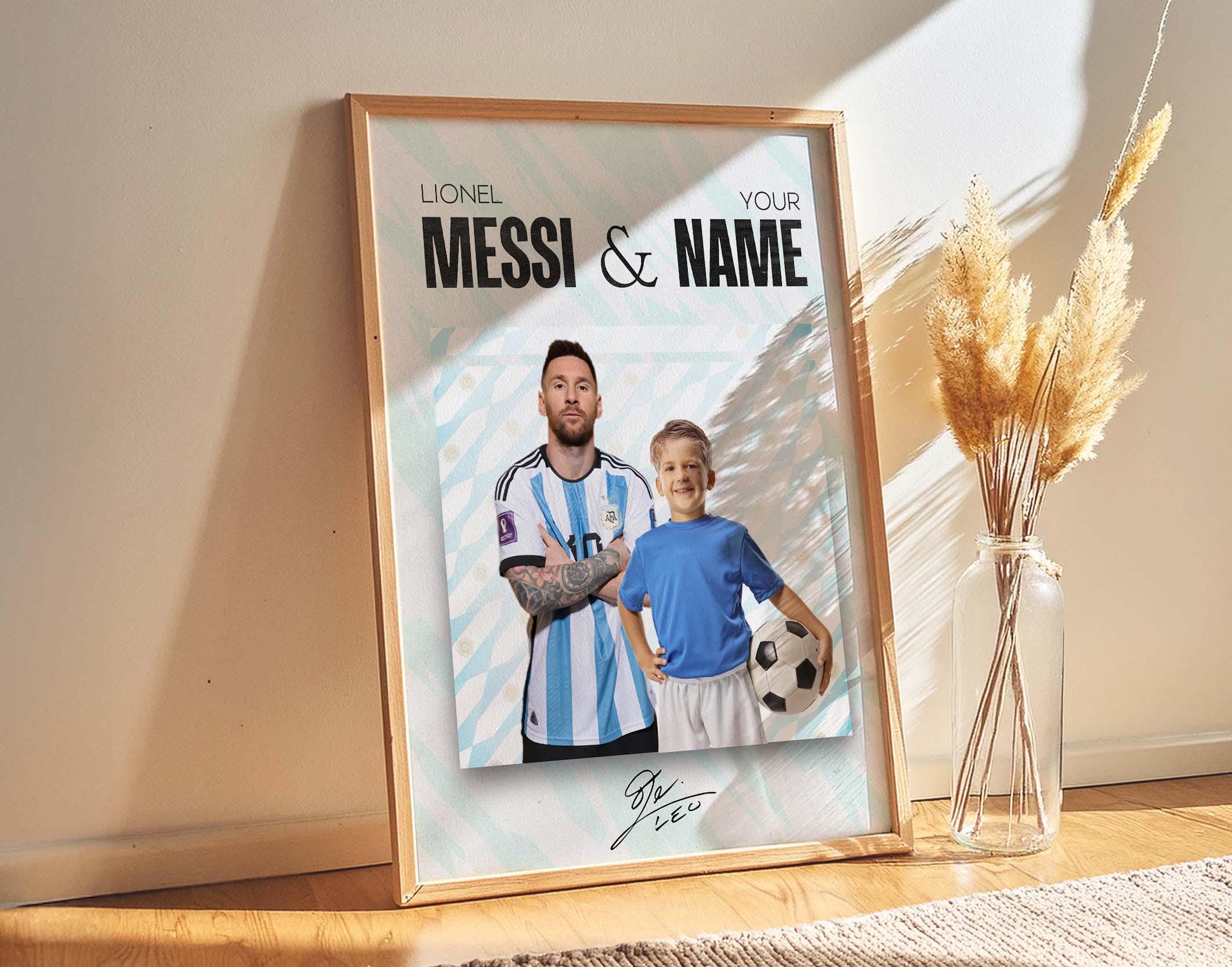 Personalized Lionel Messi Argentina Football Poster: Custom Digital ...