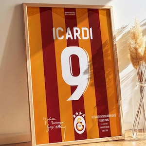 Mauro Icardi Galatasaray Jersey Poster: Personalized Football Art (Digital Download)