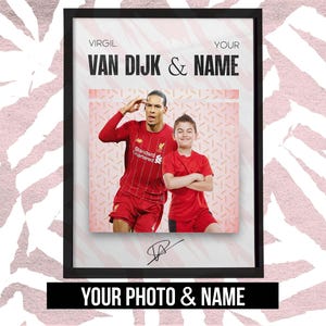 Personalized Virgil van Dijk Poster - Custom Liverpool Football Digital Wall Art, Custom Soccer Gift for Van Dijk Fans
