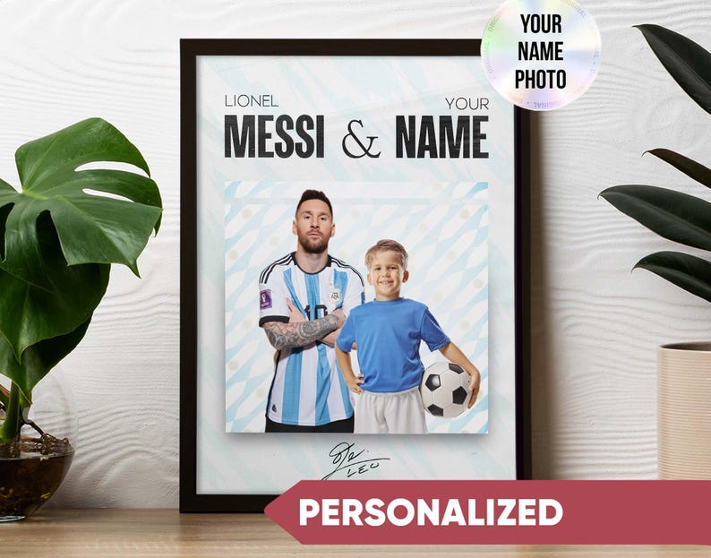 Personalized Lionel Messi Argentina Football Poster: Custom Digital ...