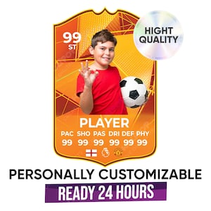 Custom 2025 Man of the Match MOTM Style Football Card, Custom Digital Soccer Card, Editable Player Card, Printable Soccer Player Card