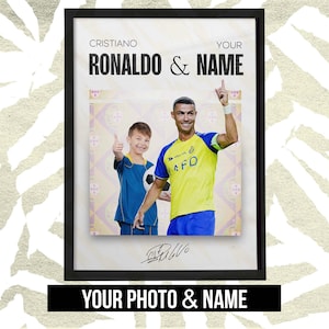 Personalized Cristiano Ronaldo Football Poster: Custom Team Photo (Digital Download)