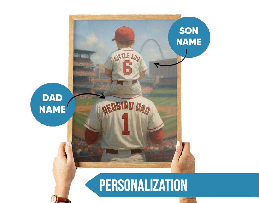 Personalized St. Louis Cardinals Father & Son Baseball Poster (digital ...