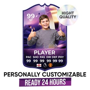 Customizable 2025 End of an Era Style Football Card, Custom Digital Soccer Card, Editable Player Card, Printable Soccer Player Card