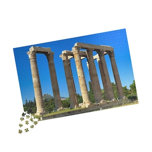 1014 piece Jigsaw Puzzle -Temple of Zeus - Athens, Greece Relaxing DIY Activity, Perfect Gift for Travel Lovers - Wall Art