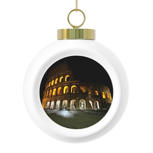 Christmas Ball Ornament -  Colosseum Rome, Italy
