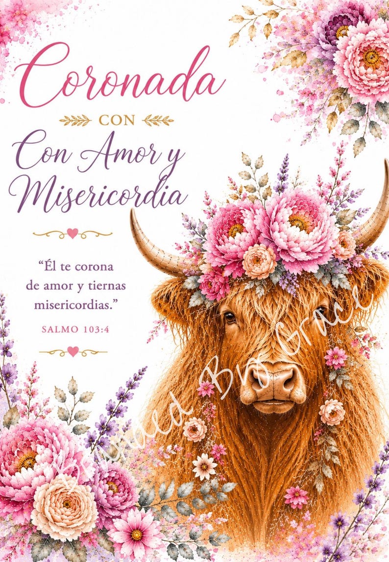 12 Diseños Cristianos en Español | Versículos Biblicos para Imprimir | Digitale download | Arte Cristiano Bloemen afbeelding 7