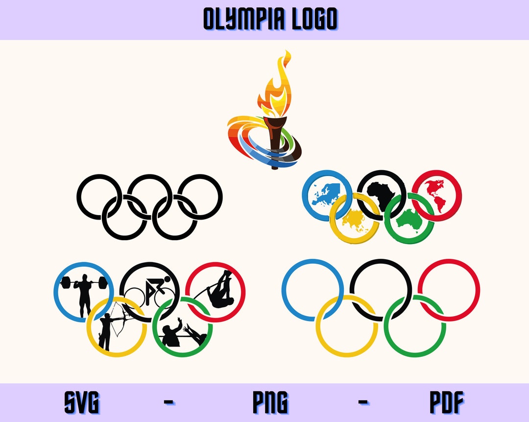 Olympic Svgpngpdf Logo Vector. Cricut Cut File. Ring Etsy