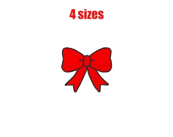 4 Sizes--Mini Bow --Machine Embroidery Design--Instant download