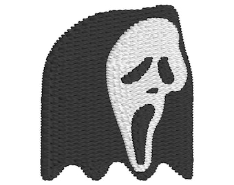 Projekt haftu maszynowego Ghost. 3 rozmiary. Zabawny projekt haftu Halloween. Projekt haftu postaci z horroru