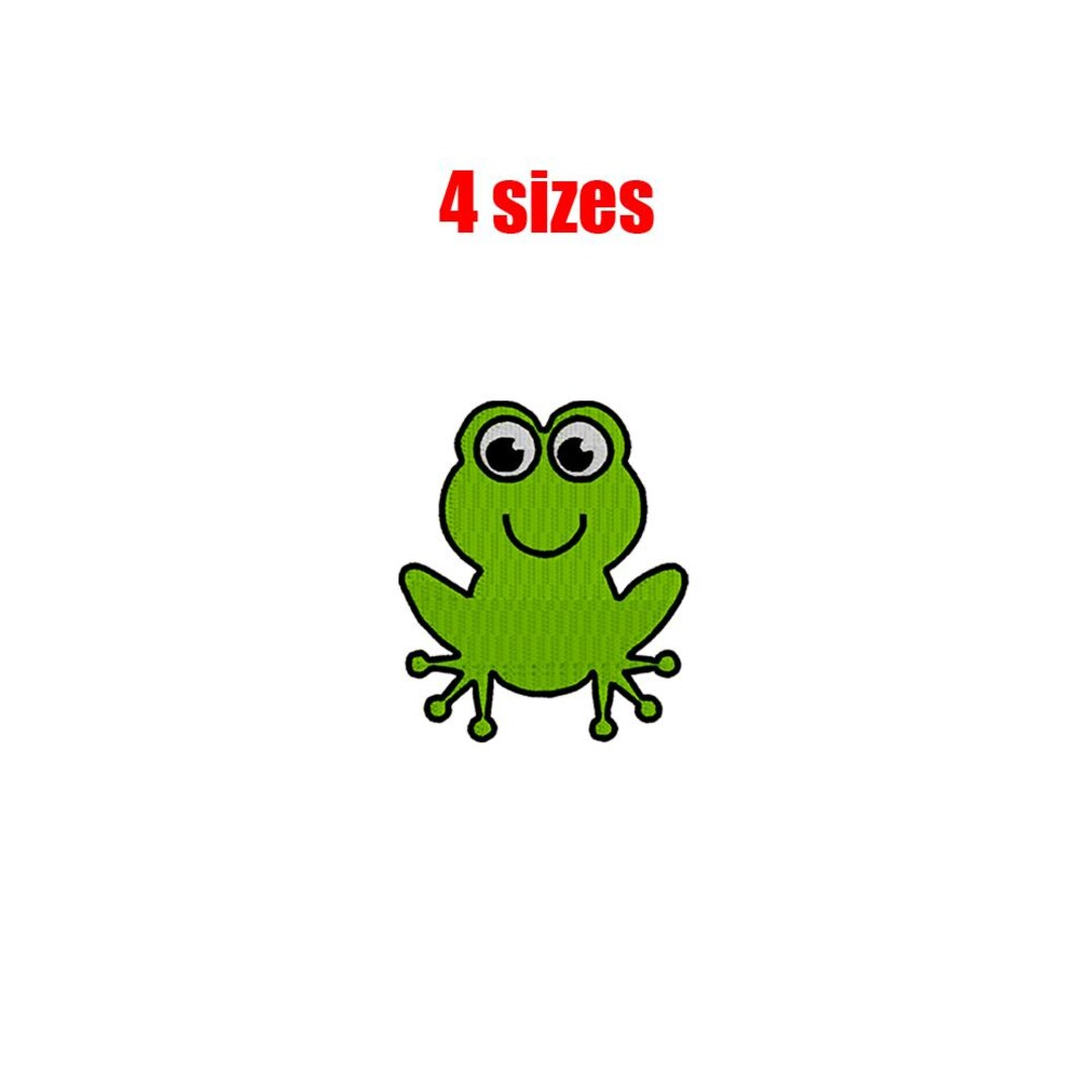 Frog Machine Embroidery Design - 4 Sizes - Instant Download - Etsy