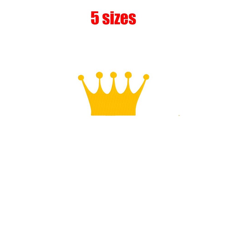 Crown Machine Embroidery Design - INSTANT DOWNLOAD - 5 Sizes - Etsy