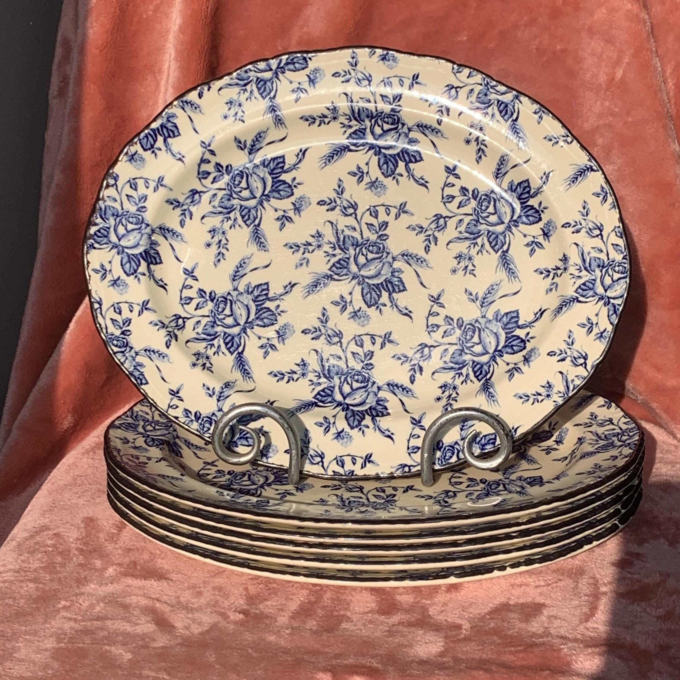 Wood and Sons Blue Plate - Etsy