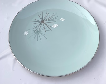 MCM Franciscan Silver Pine Atomic Pine Cones 10" Dinner Plates | MCM mid century plates | 9 available! | sold individually