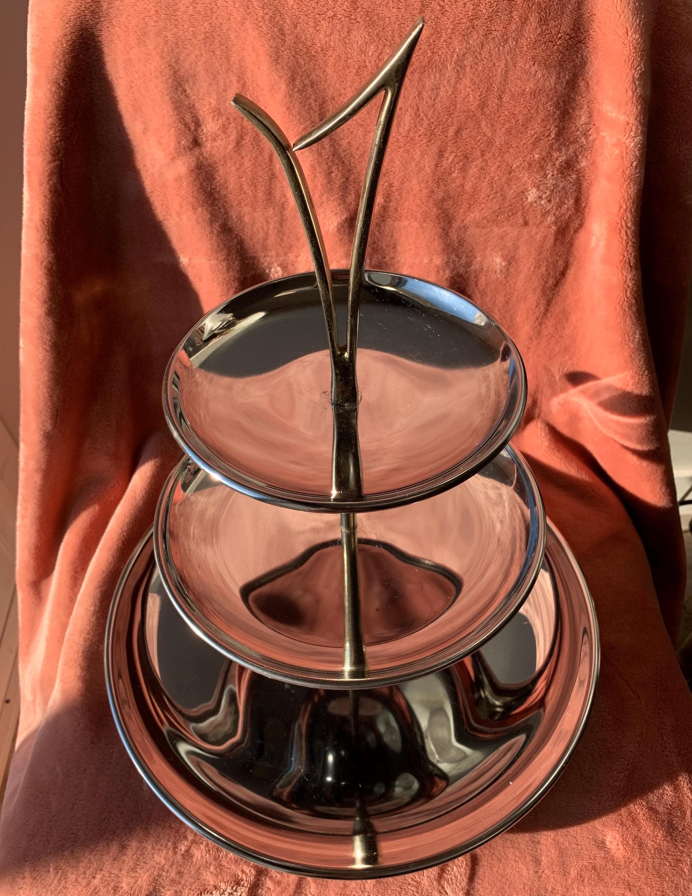 Vintage 3 Tier Serving Tray - Etsy