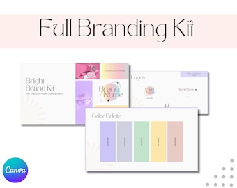 Plantilla del kit de marca Canva / Bold & Badass / Logotipo femenino / Kit de marca boutique / Plantillas de publicaciones de Instagram / Logotipos de Canva