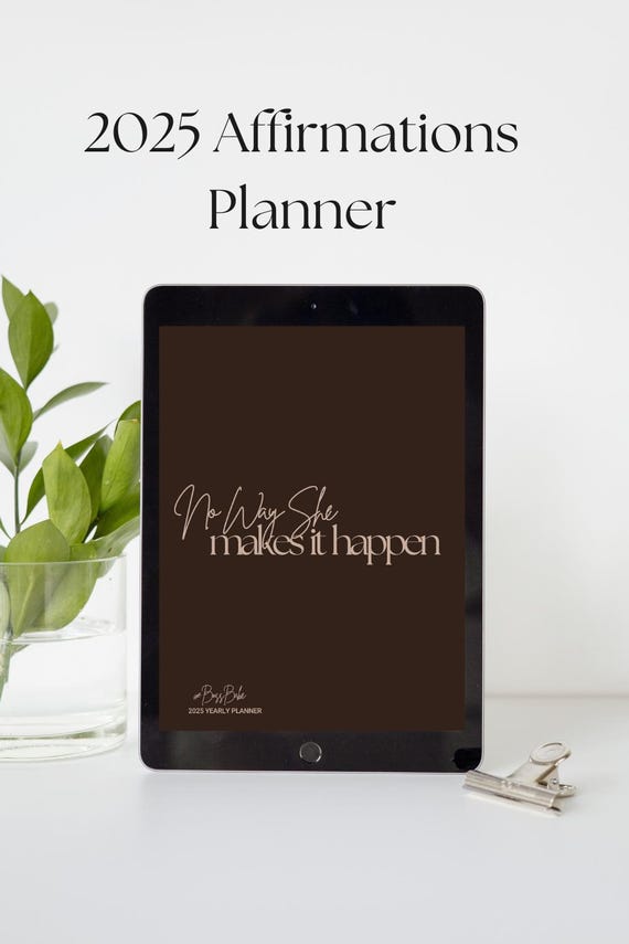 2025 Digital Planner, Girl Planner, 2025 Planner, Daily Planner, Weekly Planner, Monthly Planner, iPad Planner, Affirmations