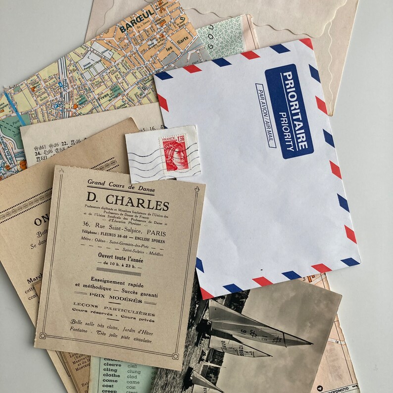 Set de papiers vintage pour techniques mixtes, collage, journaling, scrapbooking image 2