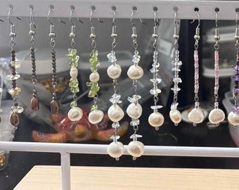 All Earrings Here!! Real Shells, Pearls & Crystals! Swipe to see all