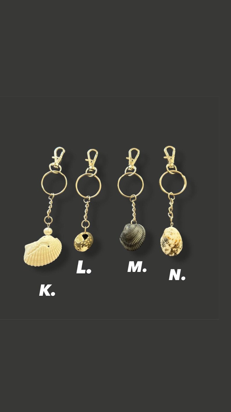 Seashell Bag Charm Keychain - Etsy