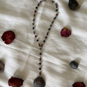 Oceans Devotion Necklace: shell necklace with crystals