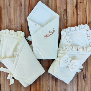 Saco de dormir para bebê personalizado, cobertor enrolado para bebê, roupa hospitalar, envoltório para bebê, menino e menina, presente, tecido de malha, envoltório para bebê