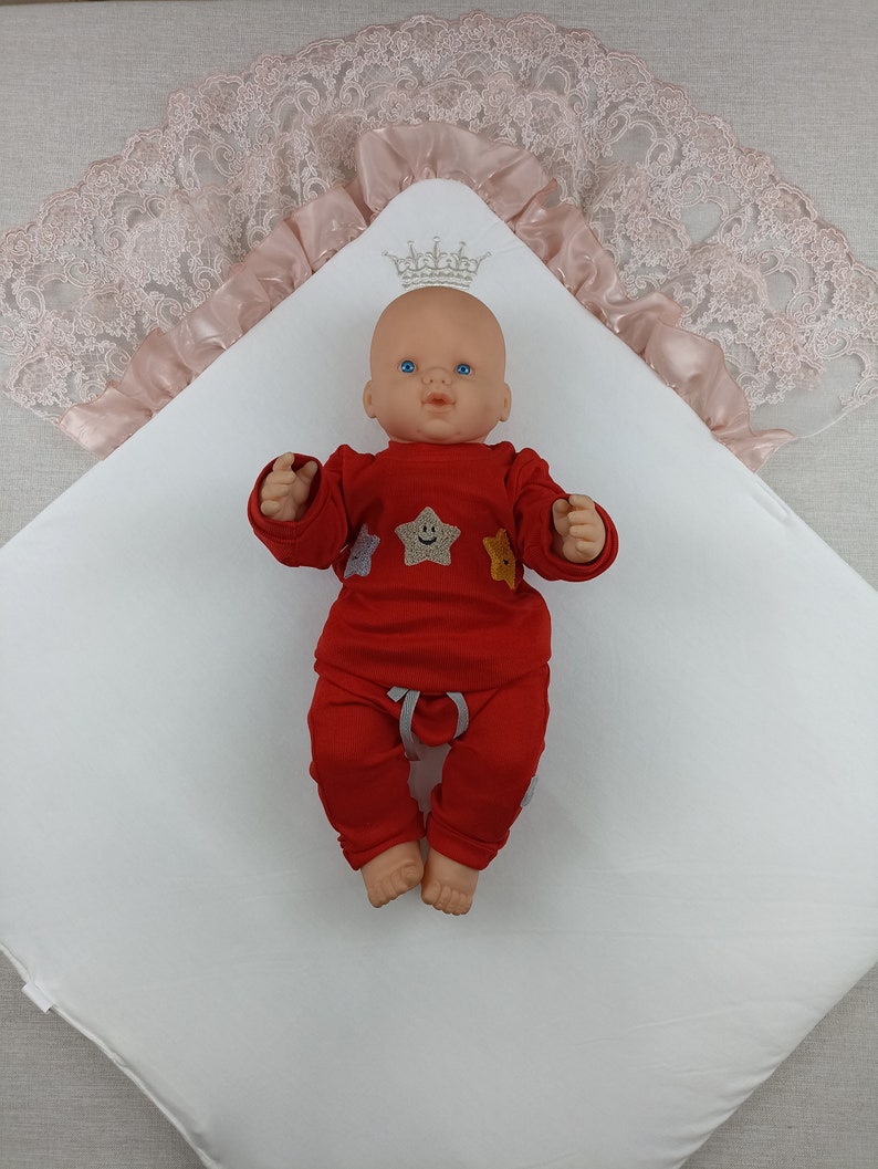 Luxurious Newborn Baby Girl or Boy Swaddle Blanket With Lace and Tulle