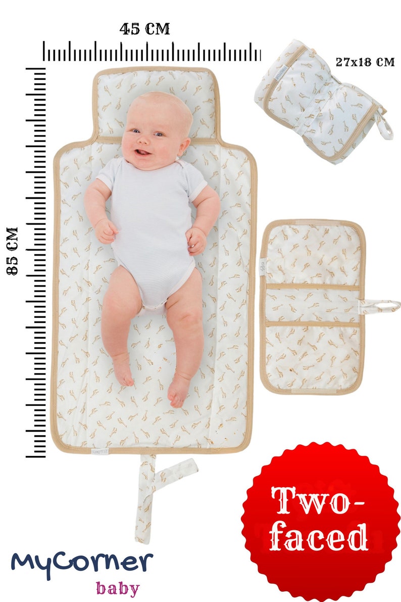 BABY Soft Pocketed Changing Mat for Effortless Diaper Changes. It can be folded into a bag and carried easily. image 10