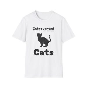 -shirt Chats introvertis | T-shirt drôle pour amoureux des chats, cadeau pour les parents de chats, vêtements pour amoureux des animaux, chemise introvertie unique, tenues décontractées