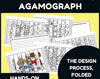 Proyecto de arte STEM / El proceso de diseño Agamograph / STEAM imprimible para niños, educación en casa y actividad en el aula