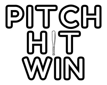 Pitch Hit WIN - Baseball SVG File