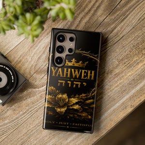 Yahweh Crown Hebrew script "Holy, Just, & Faithful"  | Floral Crown of Thorns