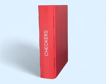 Magnetic Travel Checkers Book – 3D Printed Portable Board Game – Personalized Foldable Game