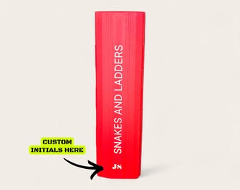 Custom Snakes and Ladders PlayBook | 3D Printed Travel Board Game, Personalized Initials