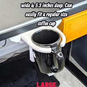 3D Printed Under Desk Drink Holder: Soda Can & Coffee Cup Organizer