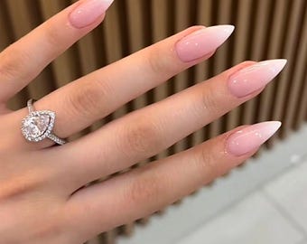 Pink & White Ombre | Handmade Press on Nails