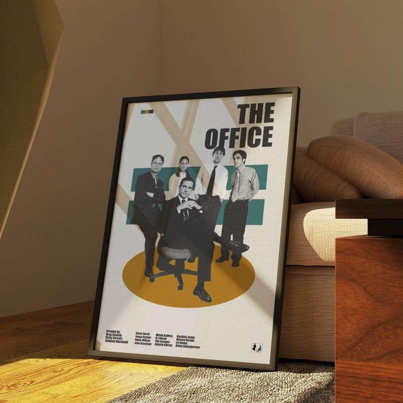 The Office TV Series Poster: Mid-century Modern Minimalist Art (digital ...
