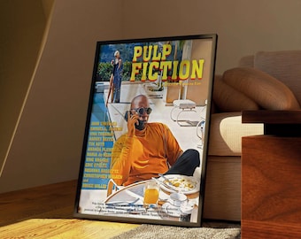 Pulp Fiction Movie Poster: Vintage Minimalist Art Print (Digital Download)