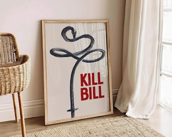 Kill Bill Poster - Tarantino Movie Art  - Minimalist Film Print - Cult Classic Wall Decor - Gift for Fans - Digital Download - Film Print